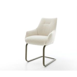 Konzolová jedálenská stolička Alja-Flex s opierkami teddy látka béžová vyobraziť