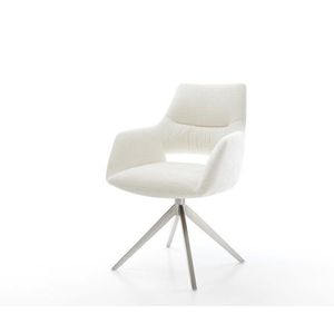 Jedálenská stolička Yago-Flex s opierkami bouclé mäkký béžová krížová vyobraziť