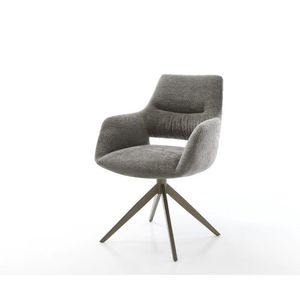 Jedálenská stolička Yago-Flex s opierkami bouclé mäkký tmavobéžová vyobraziť