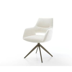 Jedálenská stolička Yago-Flex s opierkami bouclé mäkký béžová krížová vyobraziť