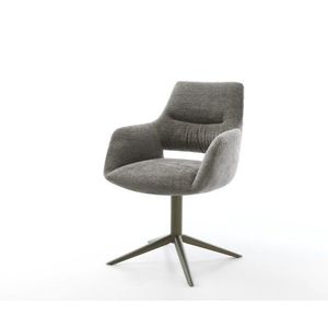 Jedálenská stolička Yago-Flex s opierkami bouclé mäkký tmavobéžová vyobraziť