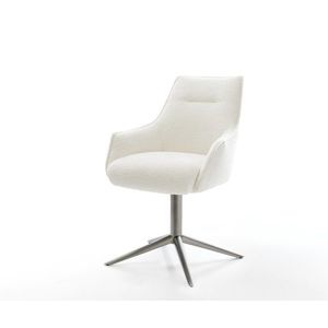 Jedálenská stolička Alja-Flex s opierkami bouclé mäkký béžová podstava vyobraziť