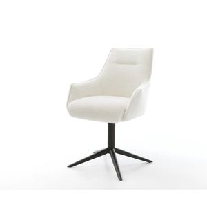 Jedálenská stolička Alja-Flex s opierkami bouclé mäkký béžová podstava vyobraziť