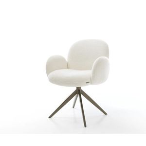 Jedálenská stolička Nube-Flex s opierkami bouclé mäkký béžová krížová vyobraziť