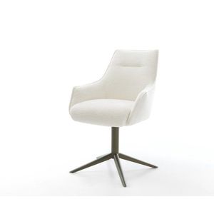 Jedálenská stolička Alja-Flex s opierkami bouclé mäkký béžová podstava vyobraziť