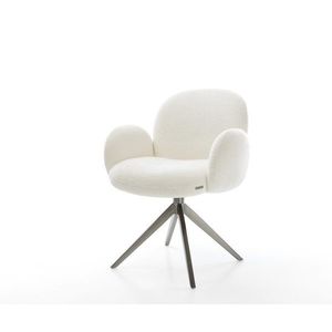 Jedálenská stolička Nube-Flex s opierkami bouclé mäkký béžová krížová vyobraziť