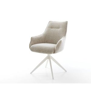 Jedálenská stolička Alja-Flex s opierkami tkanina mäkká béžová krížová vyobraziť