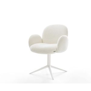 Jedálenská stolička Nube-Flex s opierkami bouclé mäkký béžová krížová vyobraziť