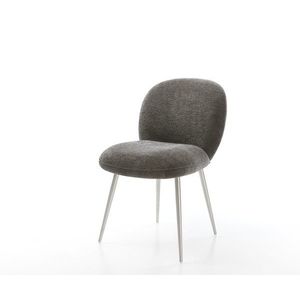 Jedálenská stolička Nube-Flex bouclé mäkký tmavobéžová 4-nohá zúžená vyobraziť