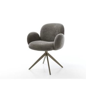 Jedálenská stolička Nube-Flex s opierkami bouclé mäkký tmavobéžová vyobraziť