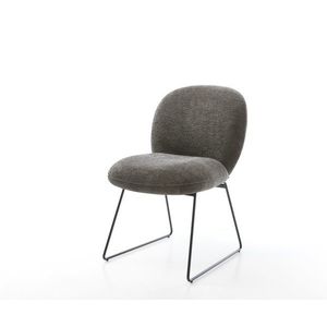 Jedálenská stolička Nube-Flex bouclé mäkký tmavobéžová tenká podstava vyobraziť