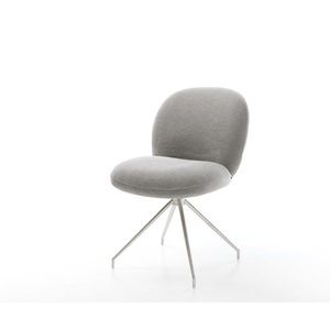 Jedálenská stolička Nube-Flex texturovaná látka mäkký sivá krížová vyobraziť