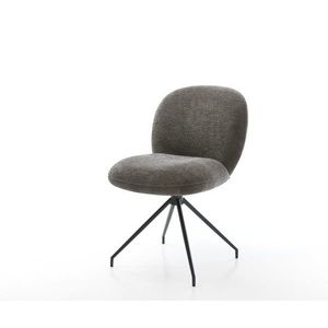 Jedálenská stolička Nube-Flex bouclé mäkký tmavobéžová krížová vyobraziť