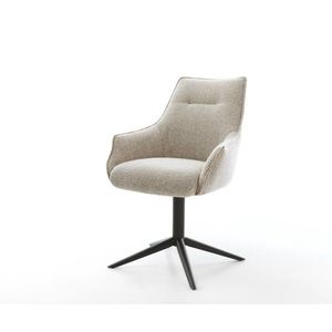 Jedálenská stolička Alja-Flex s opierkami tkanina mäkká béžová krížová vyobraziť