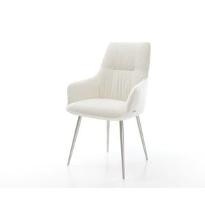 Jedálenská stolička Zelia-Flex s opierkami bouclé mäkký béžová 4-nohá vyobraziť