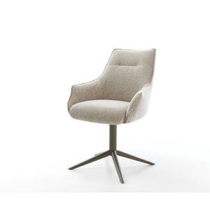 Jedálenská stolička Alja-Flex s opierkami tkanina mäkká béžová krížová vyobraziť