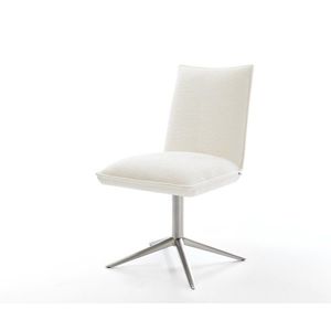 Jedálenská stolička Lelio-Flex bouclé mäkký béžová podstava nerezová vyobraziť