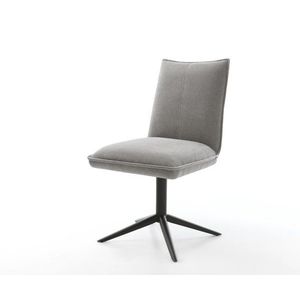 Jedálenská stolička Lelio-Flex texturovaná látka mäkký sivá krížová vyobraziť