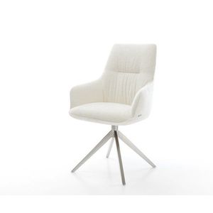 Jedálenská stolička Zelia-Flex s opierkami bouclé mäkká béžová krížová vyobraziť