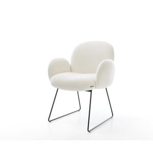 Jedálenská stolička Nube-Flex s opierkami bouclé mäkký béžová tenká vyobraziť