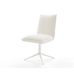 Jedálenská stolička Lelio-Flex bouclé mäkký béžová podstava biela 360° vyobraziť