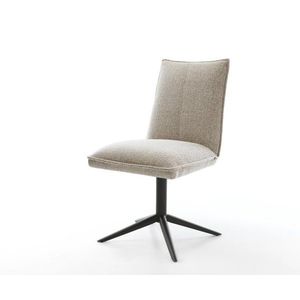 Jedálenská stolička Lelio-Flex tkanina mäkká béžová čierna krížová vyobraziť