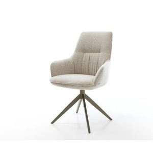 Jedálenská stolička Zelia-Flex s opierkami tkanina mäkká béžová vyobraziť