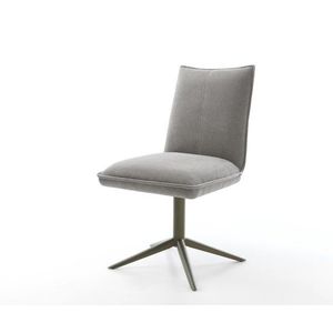 Jedálenská stolička Lelio-Flex texturovaná látka mäkký sivá krížová vyobraziť