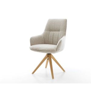 Jedálenská stolička Zelia-Flex s opierkami tkaná látka mäkká béžová vyobraziť