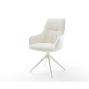 Jedálenská stolička Zelia-Flex s opierkami bouclé mäkký béžová krížová vyobraziť