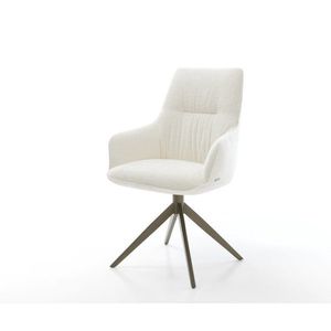 Jedálenská stolička Zelia-Flex s opierkami bouclé mäkký béžová krížová vyobraziť