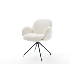 Jedálenská stolička Nube-Flex s opierkami bouclé mäkký béžová krížová vyobraziť