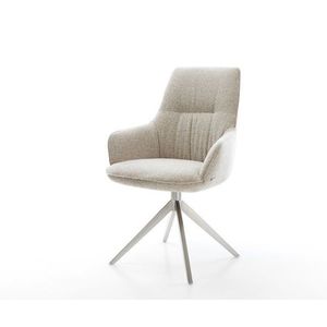 Jedálenská stolička Zelia-Flex s opierkami tkanina mäkká béžová vyobraziť