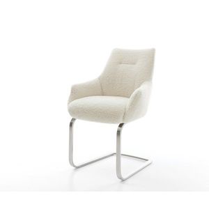 Konzolová jedálenská stolička Alja-Flex s opierkami teddy látka béžová vyobraziť