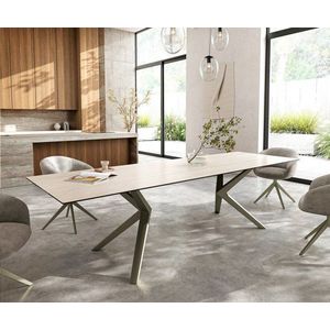 Jedálenský stôl Edge 300x100 keramika Laminam® Travertino Bianco vyobraziť