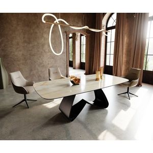 Jedálenský stôl Edge zaoblený tvar 240x120 cm keramika Iris FMG Onice vyobraziť