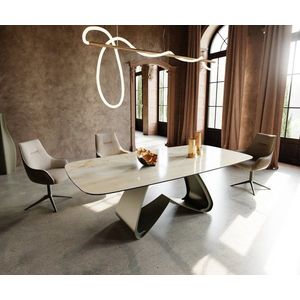 Jedálenský stôl Edge zaoblený 240x120 cm keramika Iris FMG Onice Oro vyobraziť