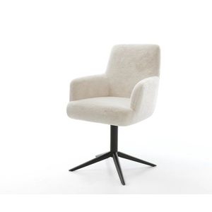 Jedálenská stolička Heira-Flex s opierkami plyšový manšester krémovo vyobraziť