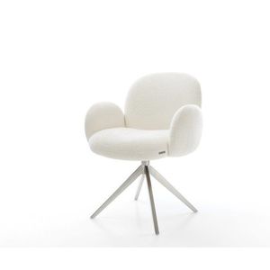 Jedálenská stolička Nube-Flex s opierkami bouclé mäkký béžová krížová vyobraziť