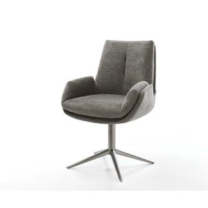 Jedálenská stolička Clea-Flex bouclé mäkký tmavobéžová krížová vyobraziť