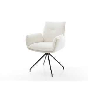 Jedálenská stolička Nela-Flex bouclé mäkký béžová krížová podstava vyobraziť