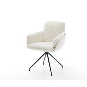 Jedálenská stolička Luan-Flex s opierkami bouclé mäkký béžová krížová vyobraziť