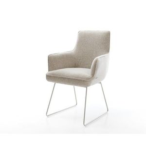 Jedálenská stolička Heira-Flex s opierkami tkanina mäkký béžová tenká vyobraziť