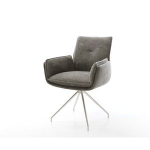 Jedálenská stolička Nela-Flex bouclé mäkký tmavobéžová krížová vyobraziť