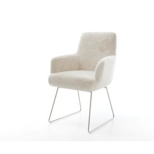 Jedálenská stolička Heira-Flex s opierkami plyšový manšester krémovo vyobraziť