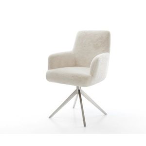 Jedálenská stolička Heira-Flex s opierkami plyšový manšester krémovo vyobraziť