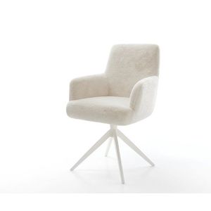 Jedálenská stolička Heira-Flex s opierkami plyšový manšester krémovo vyobraziť