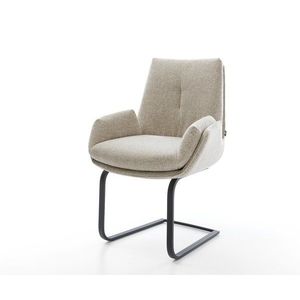 Konzolová jedálenská stolička Clea-Flex tkanina mäkký béžová konzolová vyobraziť