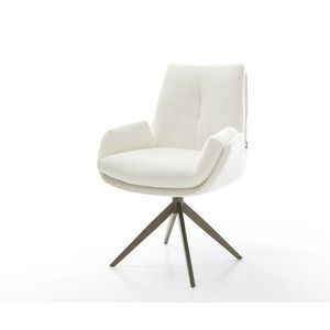 Jedálenská stolička Clea-Flex bouclé mäkký béžová krížová podstava vyobraziť