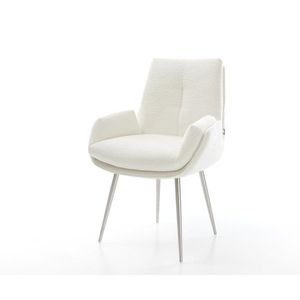 Jedálenská stolička Clea-Flex bouclé mäkký béžová 4-nohá zúžená vyobraziť